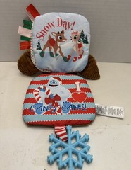 2024 Rudolph The Red Nosed Reindeer Stroller CarSeat Attach Teether Crinkle Book