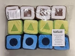Kaplan Early Learning Soft Shape Blocks – Set of 12 Baby Toy Triangle Square