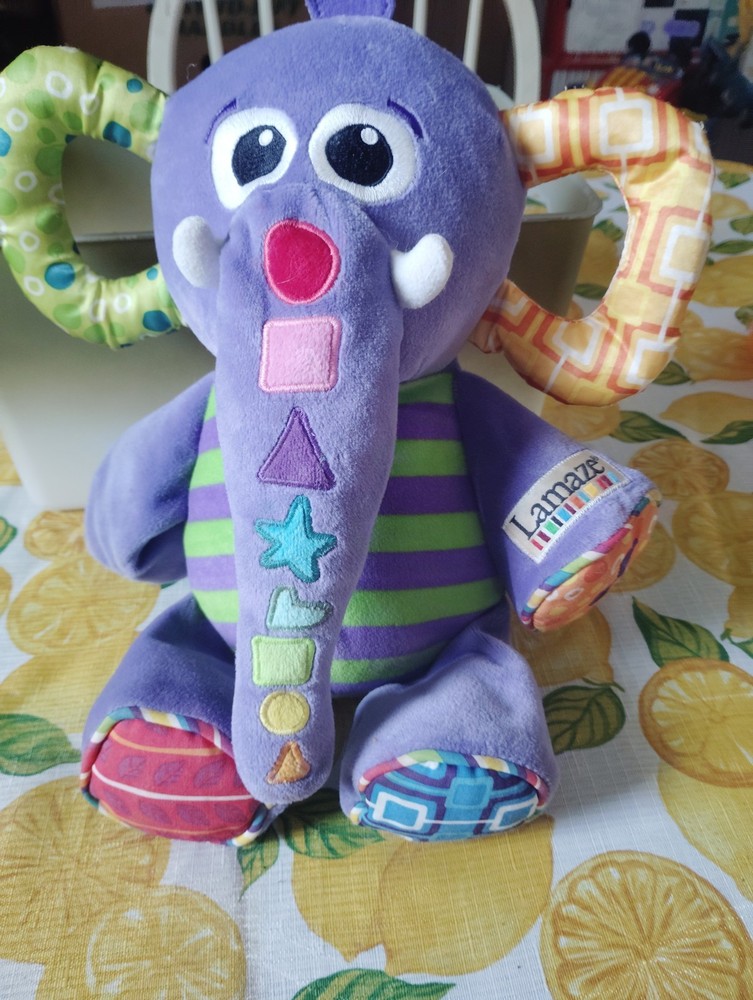 LAMAZE ELEPHANT PURPLE ELEPHANTUNES MUSICAL SOUNDS LEARN PLUSH TOY 13″
