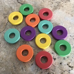 LOVEVERY BABBLER FLEXIBLE WOODEN STACKER REPLACEMENT RINGS – SET OF 12