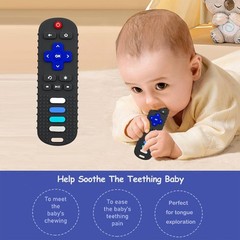 ROBBEAR Baby Teething Toys, Soft Silicone Teethers for Babies 3 6 RC-Purple