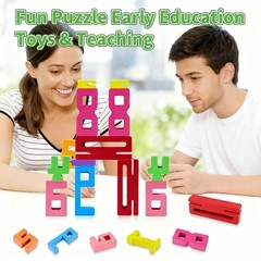 Wooden Number Building Blocks, 20Pcs Numbers, 1-10 Building Blocks, Wooden Bl…