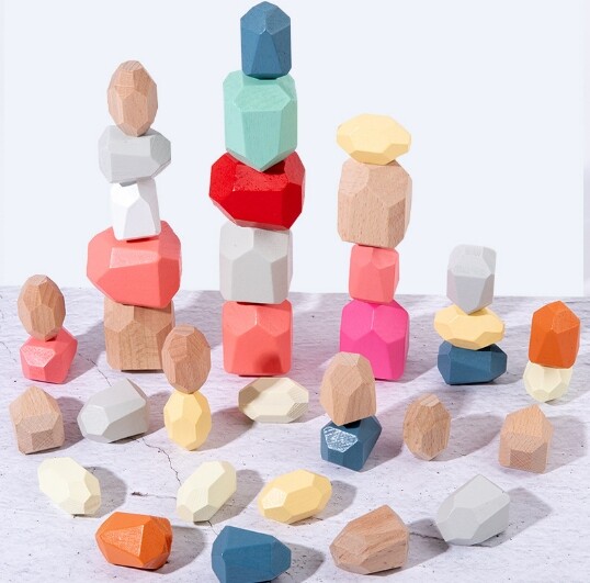kid colorful Building Block Stacking Stone Hand Eye Coordination Training toy