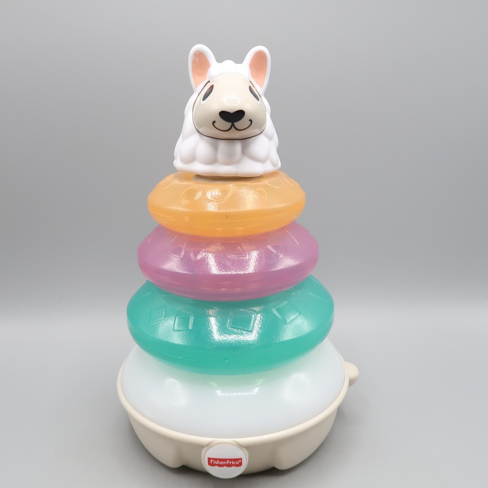Fisher-Price Linkimals Llama Multicolor Lights Colors Musical Stacking Ring Toy