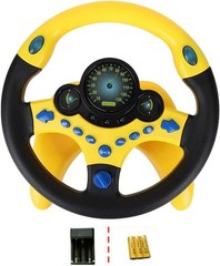 Funny Interactive Driving Simulator for Kids with Rechargeable Battery & Lights
