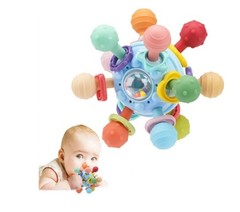 TOHIBEE Baby Montessori Sensory toy Baby Teether Teaching Ball for 0-12 Months