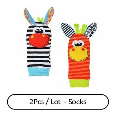 Baby Wrist Rattle Baby Socks Rattle, Baby Finder Animal Toys Set Soft Animal Toy