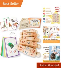 Interactive Montessori Phonics Reading Blocks & Flashcards – Safe & Fun Learning