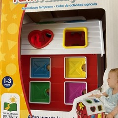 Early Learning Farm Activity Cube Ages 1-3 Letters & Shapes 6 Activity Sides New