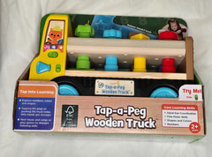 LeapFrog Tap-a-Peg Wooden Truck Wood with Accessories Age 2+