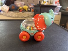 Fisher Price Poppity Pop Elephant Enfants Toy Rattle With Wheels