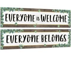 2 Pack Classroom Decorations Welcome Banner Bulletin Board Decor Poster Eucal…