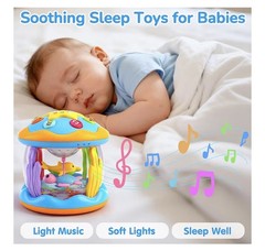 Baby Toys 6-12 Months, Babies Ocean Rotating, Light Up color change, Music, play