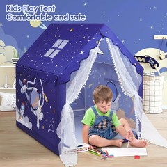 Kids Tent Blue Space Toddler Playtent for Boys,Large and Foldable Kids Playho…