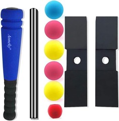 Safe Toddler Tball Set – Mini Foam Bat, 5 Balls, Perfect for 1-3 Olds