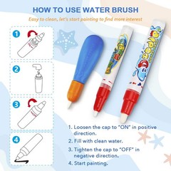 Water Doodle Mat – Kids Painting Writing Color Extra Large, Ocean