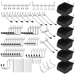Ultimate 121-Piece Pegboard Hooks Set, Pegboard Accessories with Metal Hooks,…