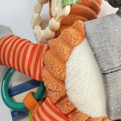 Infantino Playtime Plush Fox Developmental Activity Toy Rattle Crinkle Teether