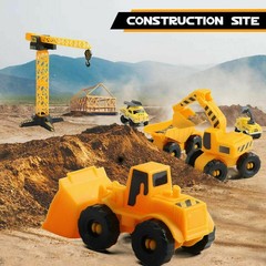 176pcs Flexible Race Train Track Toy Set with Construction Crane Toys for Kids