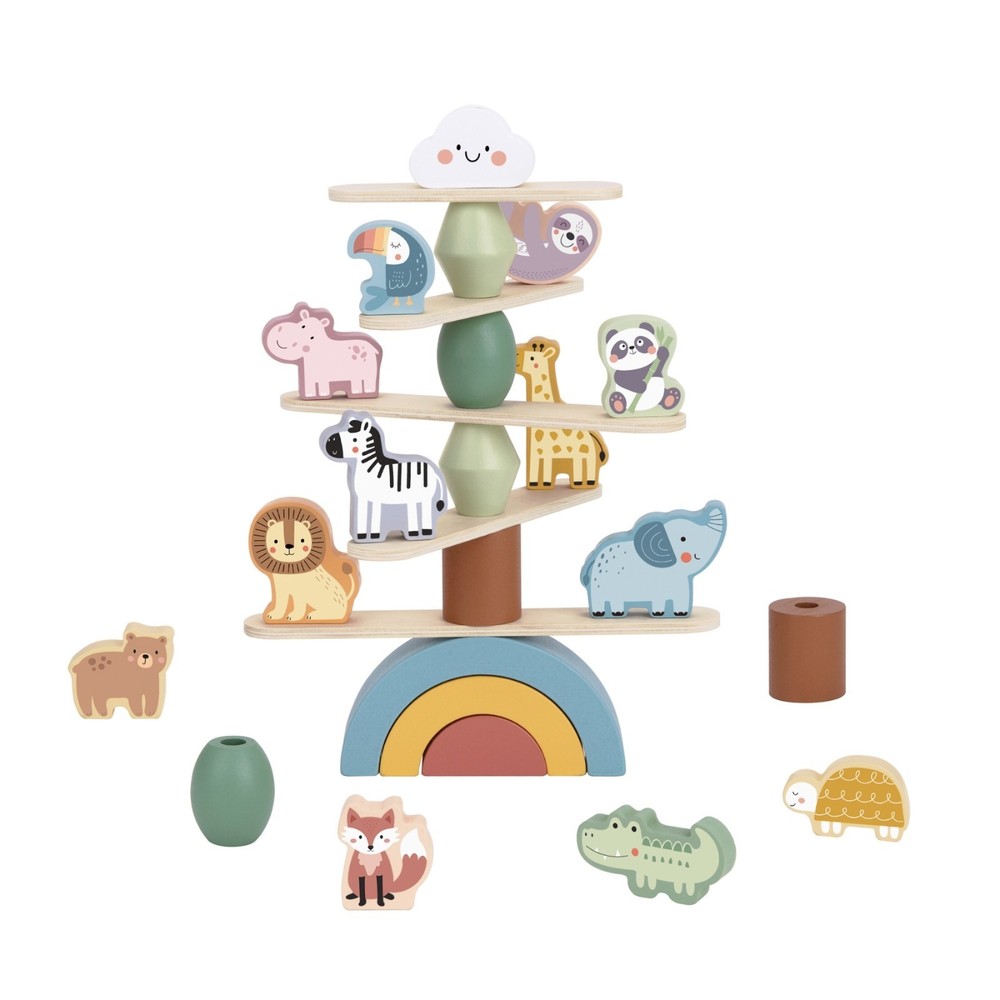 Wooden Animal Balancing Stacking Game for Kids Montessori Fine Motor Toy