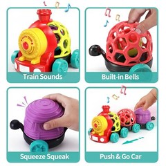 Baby Toy Train, Infant Rattles Car Toys for 6 7 8 9 10 11 12 Month Old Boy
