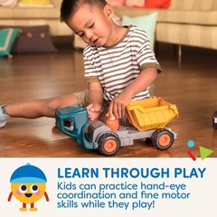 Yellow Dump Truck – Classic Toddler Trucks – Kids Construction Toys – Soft Rubbe