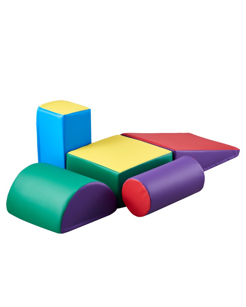 Climb Crawl Activity Play Set 5 Piece Kids Soft Foam Climbing Blocks Non-slip