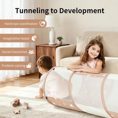 Crawl Tunnels for Toddlers & Babies – Activity Play Tunnel for Kids & Pets
