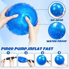 20Pcs Bouncy Balls for Kids Toddlers, 9 Inch Sensory Balls Spiky Massage Stre…