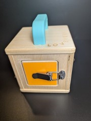 Busy Box Wooden Toddler Developmental Toy Latches & Locks Montessori