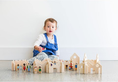 Little Happy Architect – Set of 22 – Ages 18M+ – Wooden Blocks for Toddlers – Cr
