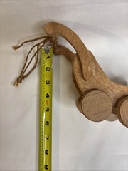 Natural Wood Rolling Baby Stroller Toy 7”