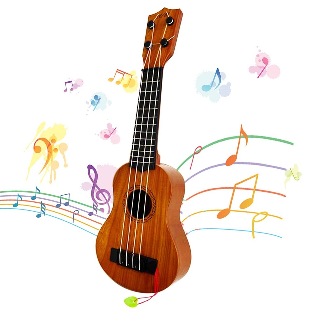 Kids Toy Ukulele Guitar,Classical 17inch 4 String Mini Children Guitar with P…