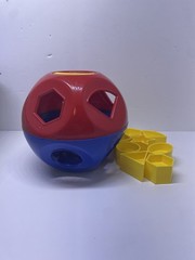 Vintage Tupperware SHAPE-O-BALL Toys Shape Sorter Missing Shape #4&8