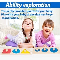 Montessori Shape Puzzle Toddlers 1-3 Color Sorter Baby Puzzles 12-18 Months