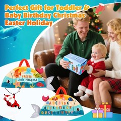 Montessori Toys for 1 Year Old Boy Girl Birthday Gift – Cloth Fishing Game wi…