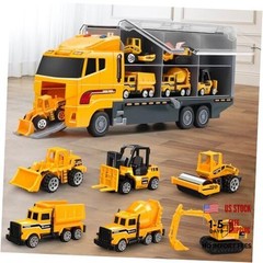 Toddler Construction Truck Vehicle Toy Set for 3 4 5 6 Years Old Boys with