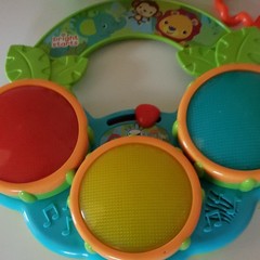 Bright Starts Jungle Musical Drum Toy & Monkey Roller Set Multicolor