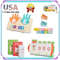 Multifunctional Talking Flash Cards and Finger Counting Math Board Learning Tool