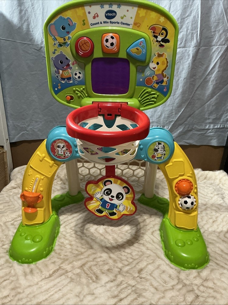 VTech Count & Win Sports Center Basketball Soccer Toy Ages 12-36M – Works