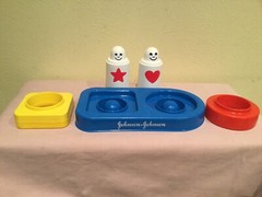 VTG. JOHNSON & JOHNSON, SORTING TODDLER BATH TOY, COMPLETE, DEVELOPMENTAL, USA