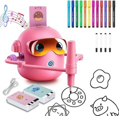 Smart Drawing Robot for Kids – 100 Cards, Voice Learning, Pens & Brushes Set