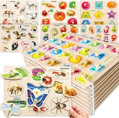 Kids Learning Alphabet Numbers Animals Puzzles