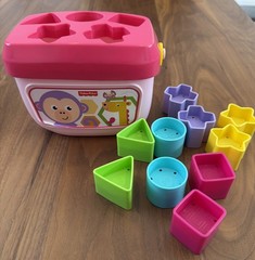 Fisher-Price BABY’S FIRST BLOCKS Pink Baby Toy Set 6-36 months RARE HARD TO FIND