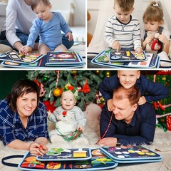 Busy Book for Toddlers 1-3, Montessori Toys Busy Board for 1 2 3 4 Year Old B…