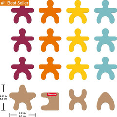 Fisher-Price Wood Montessori Toy Stacking Shapes, American Montessori Society Se