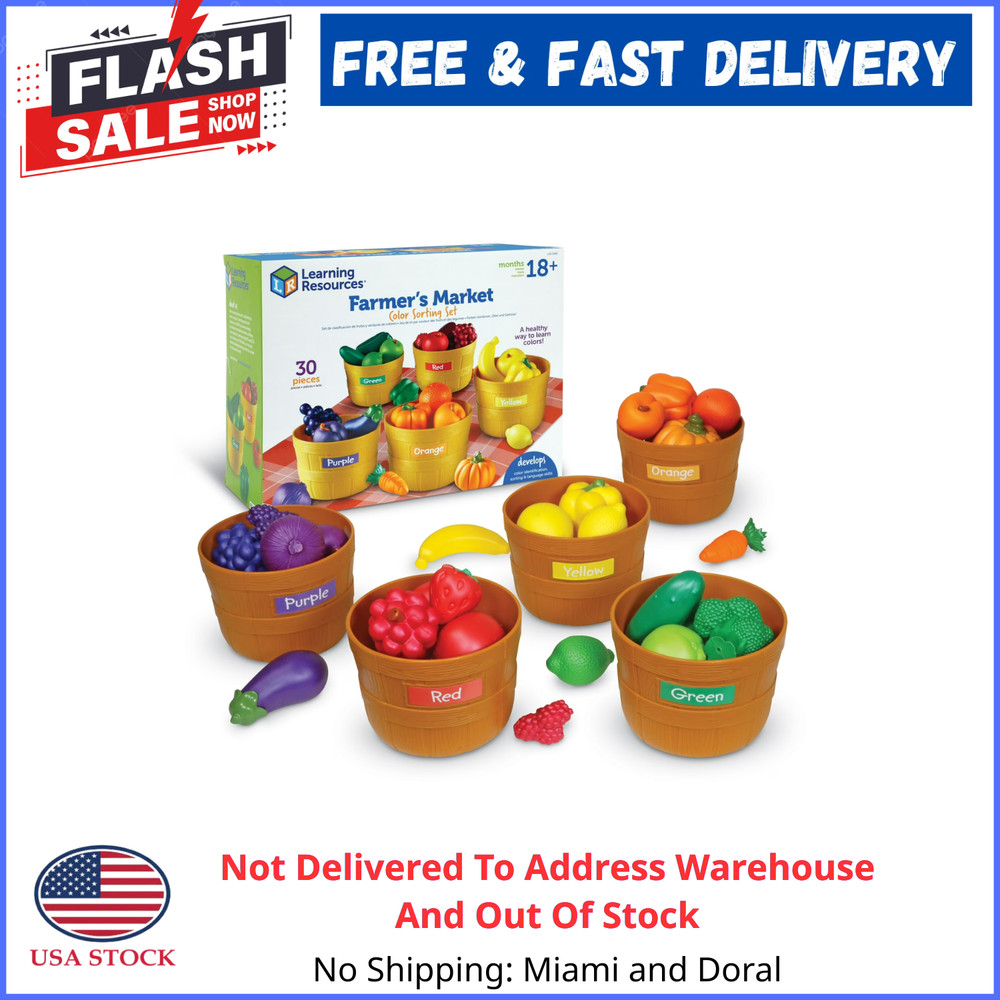 Learning Resources Farmer’s Market Color Sorting Set Toddler Toy 18+ Months