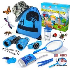Kids Explorer Kit & Bug Catcher Kit, Camping Gear for Kids, Outdoor Blue
