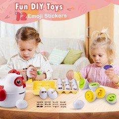 Easter Egg Matching Game, 24-Piece Easter Basket Stuffers for Kids, Color Sha…