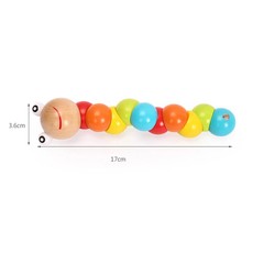 Rainbow Stacker Wooden Ring Educational Toy Kids Tower Stack Up Blocks Color